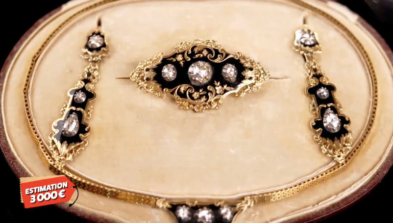 Parure Napoléon III or et diamants