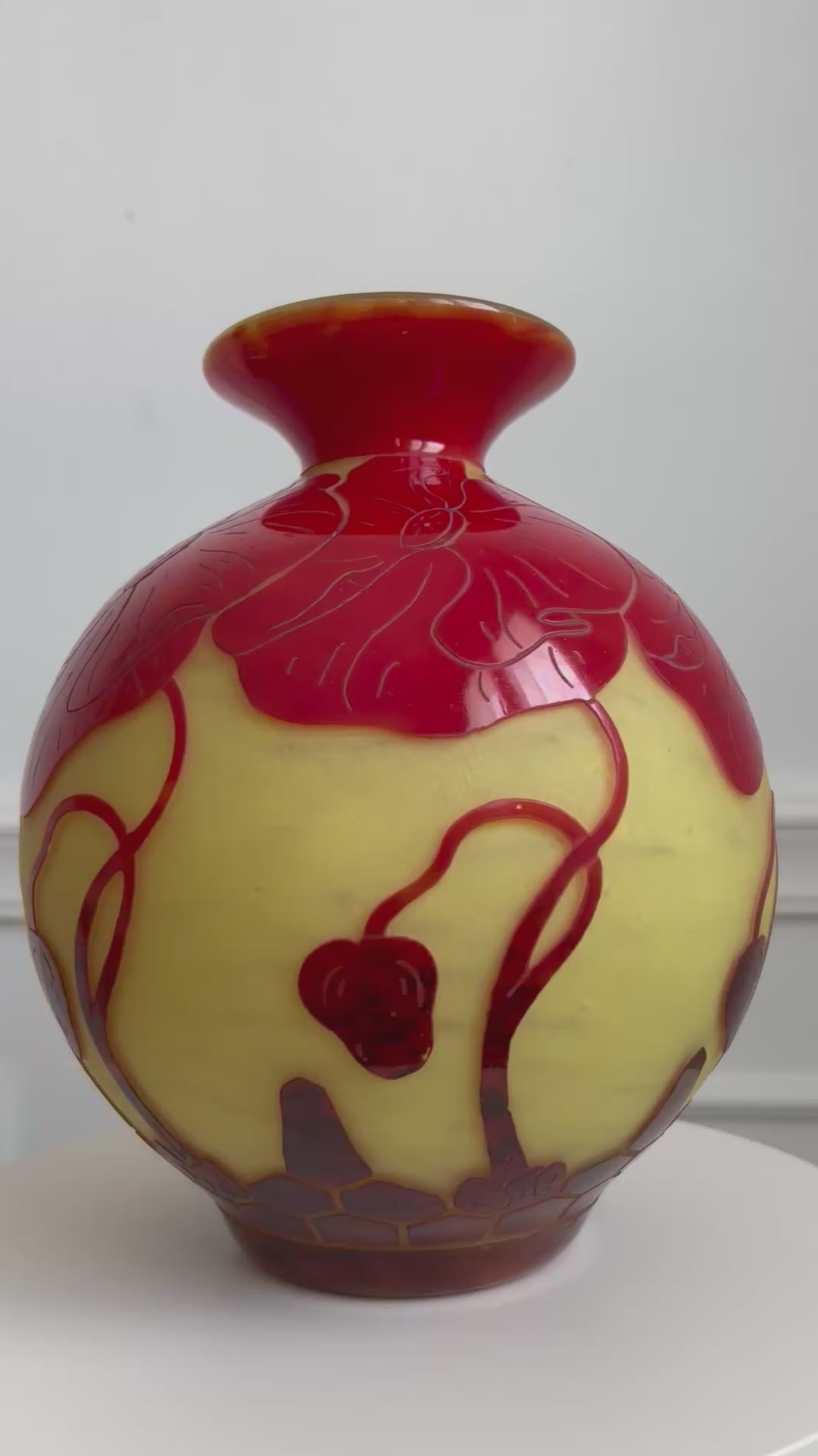Vase "Pavots" Le Verre Français -  Charles Schneider, 1920-1925