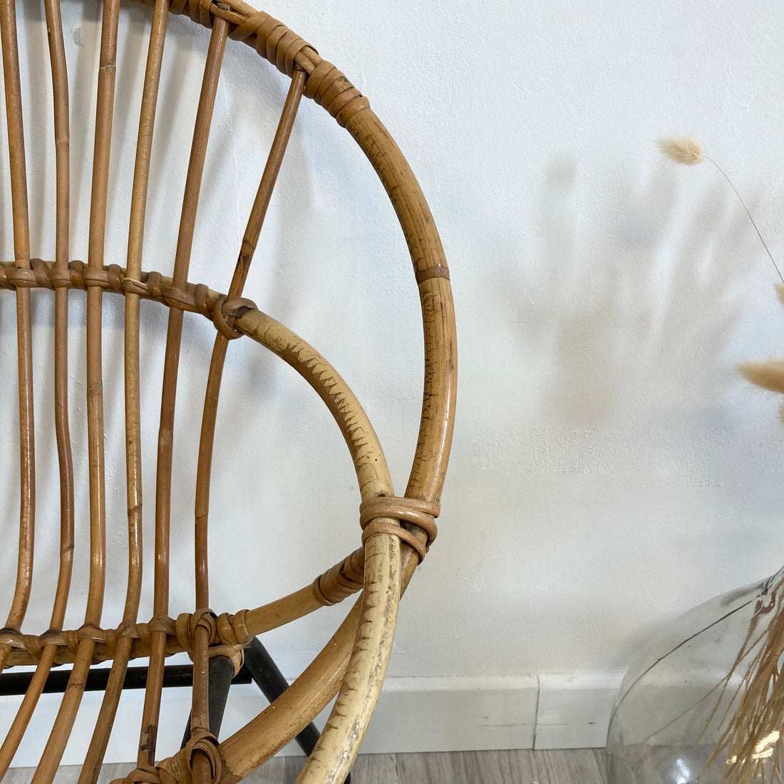 Fauteuil en rotin vintage pour enfants