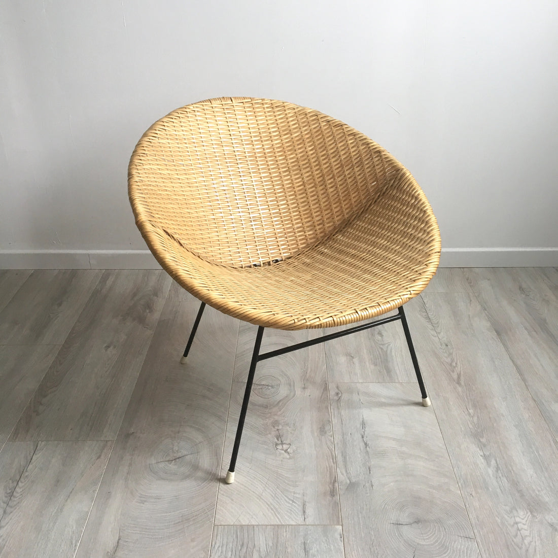 Fauteuil vintage tressé