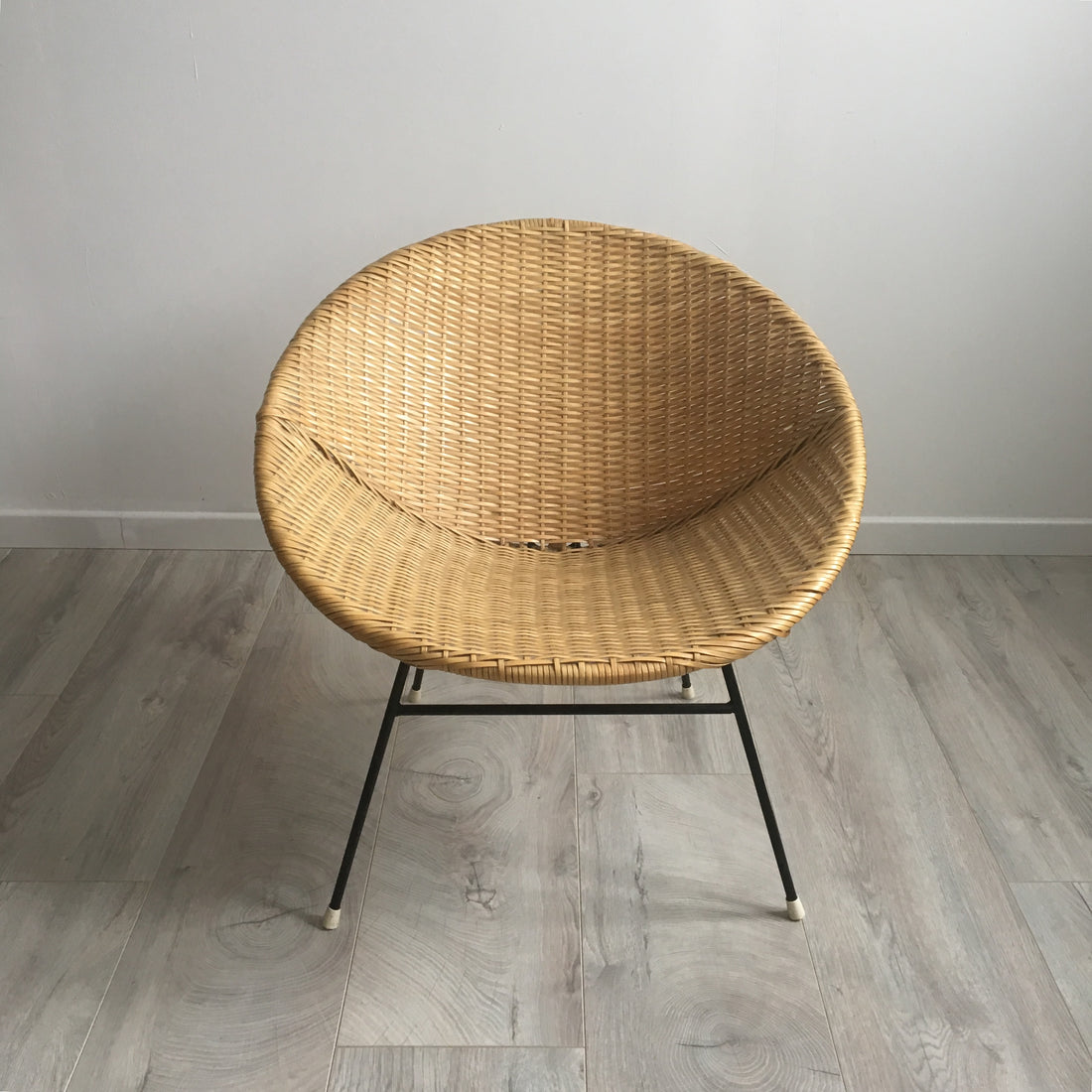 Fauteuil vintage tressé