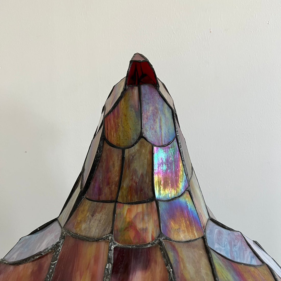 Poule artisanale lumineuse en vitraux - pièce unique