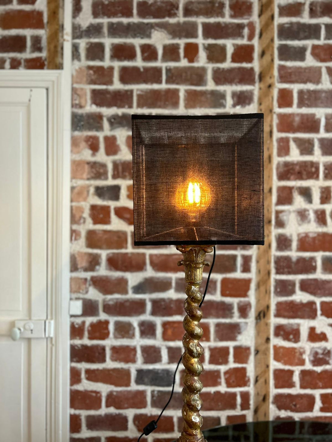 Colonne torsadée du XIXème montée en lampe