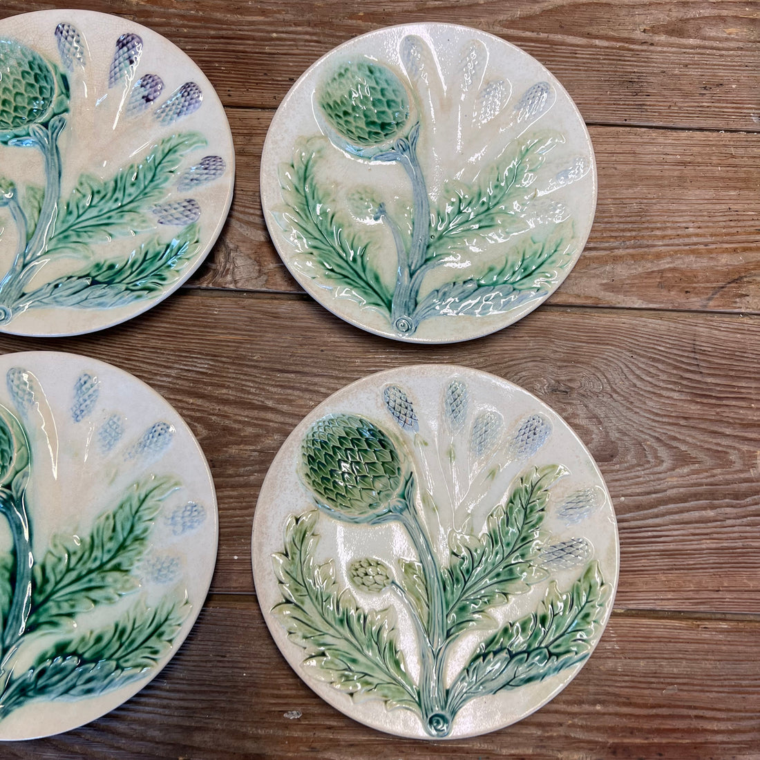 6 assiettes à asperges Luneville